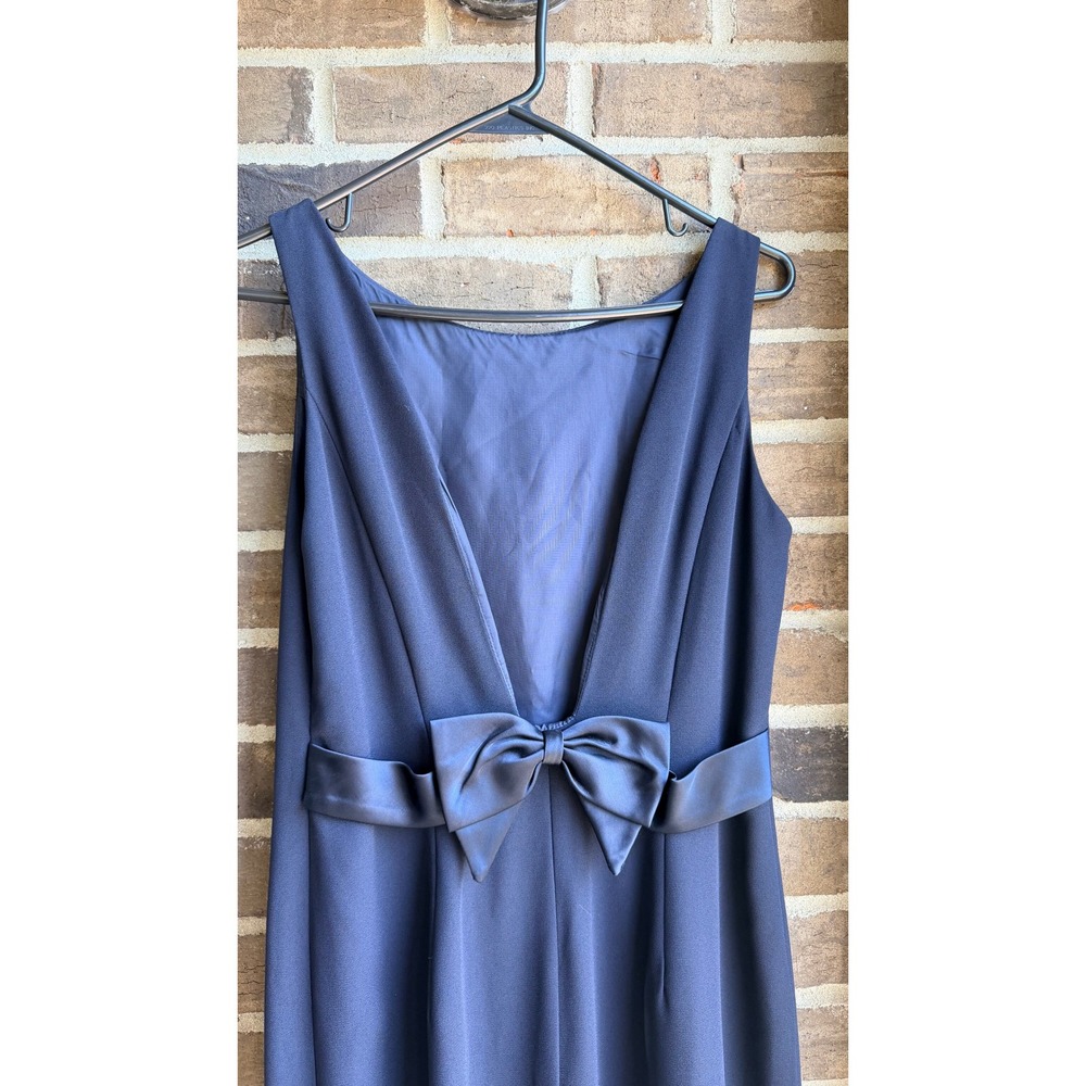 Laundry by Shelli Segal Gown Bow Back Sleeveless Maxi Dress‎ Womens 12 Black - Picture 4 of 5